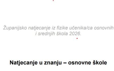 ŽUPANIJSKO NATJECANJE IZ FIZIKE
